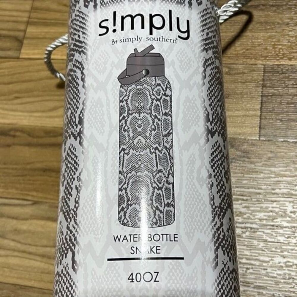 NWT Simply by Simply Southern‎ Snakeskin Printed Water Bottle 40oz